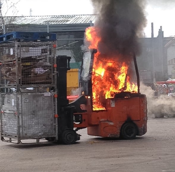 Forklift Fire B&Q